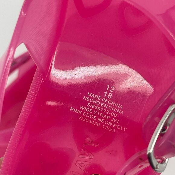 Old Navy Girls Pink Jelly Sandals Size 12 – Wide Strap Buckle Style - Picture 8 of 12
